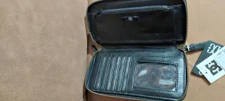 Cartera DC Buckaroo Piel Negra Nueva