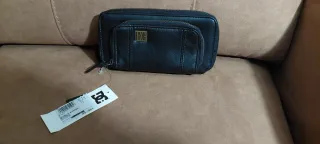 Cartera DC Buckaroo Piel Negra Nueva