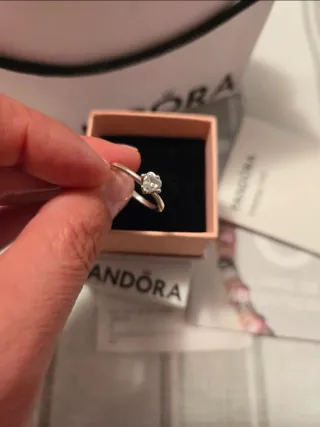 Anillo Pandora Plata Corazón Nuevo