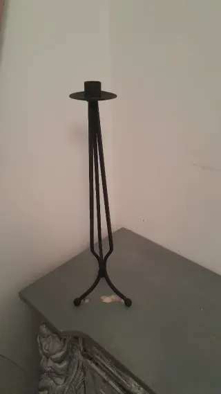 Candelabro de forja negro 35cm