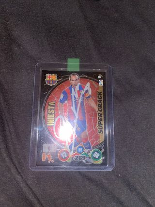 Cromo Iniesta Firmado