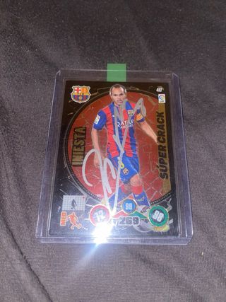 Cromo Iniesta Firmado