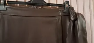 Gonna portafoglio ecopelle marrone