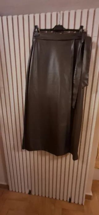 Gonna portafoglio ecopelle marrone