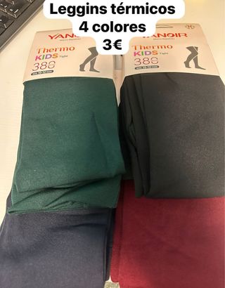 Leotardos niña térmicos 4 colores varias tallas