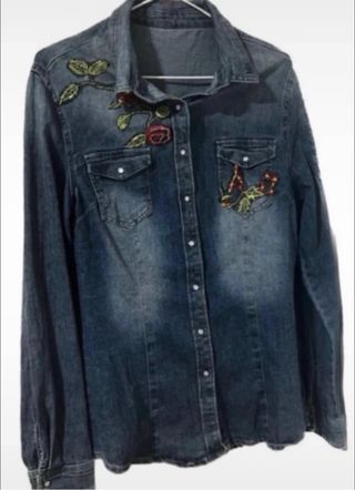 Camisa vaquera customizada corazón