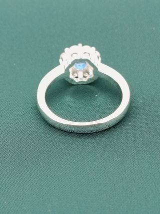 Anillo Plata Ley 925 Zafiro Azul Nuevo