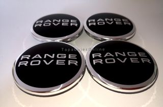 Set de 4x Tapacubos Negros Range Rover 63mm
