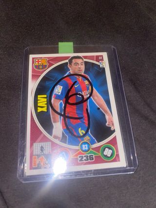Cromo Xavi Hernández firmado