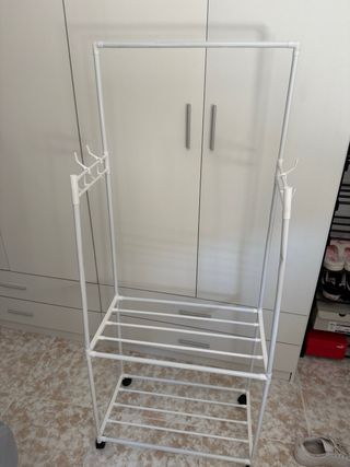 Armario Tela Gris Metal Plástico