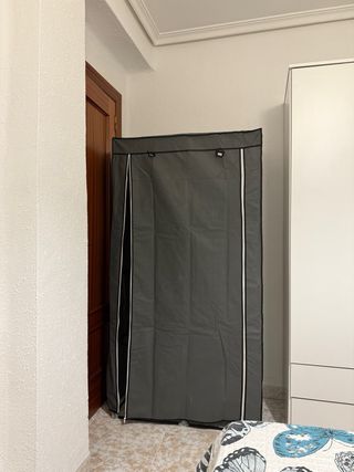 Armario Tela Gris Metal Plástico