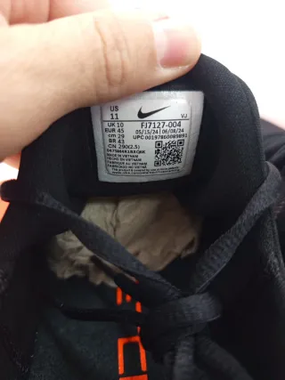 Nike Free Metcon 6 Talla 45 Negro Naranja