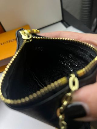 Portamonete Louis Vuitton nero con zip