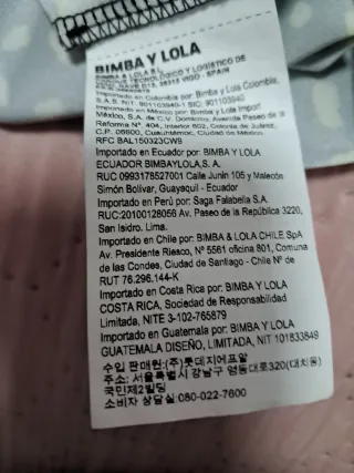 Vestido Bimba y Lola Negro/Blanco