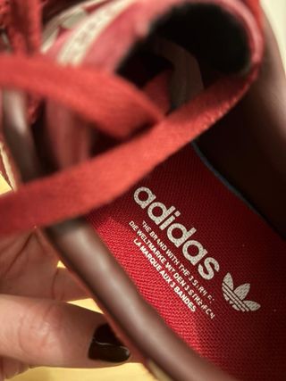 Zapatillas Adidas Bermuda color burdeos.