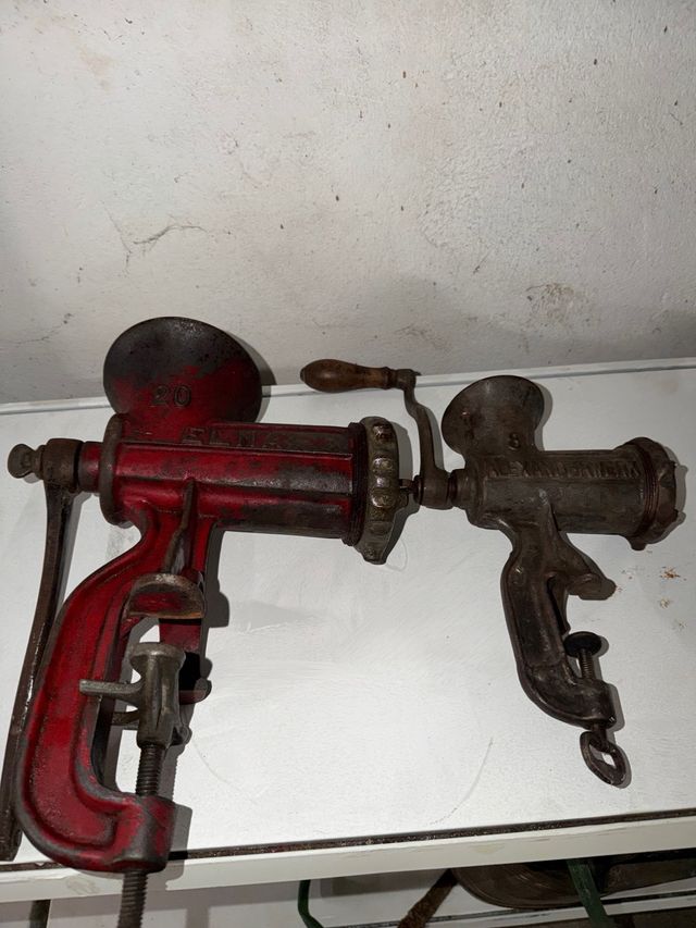 Picadoras de carne antiguas ELMA y ALEXANDERW