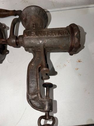 Picadoras de carne antiguas ELMA y ALEXANDERW