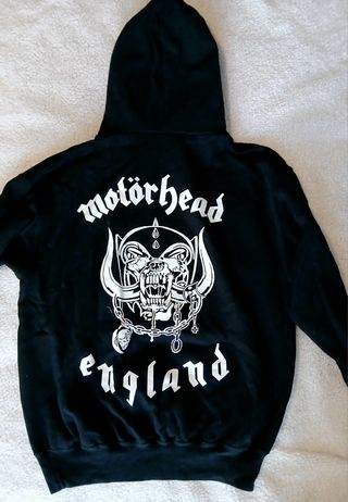 Sudadera negra Motörhead capucha unisex