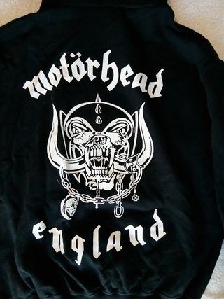 Sudadera negra Motörhead capucha unisex