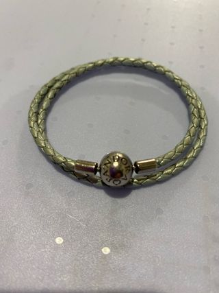 Pulsera Pandora Cuero Trenzado Doble
