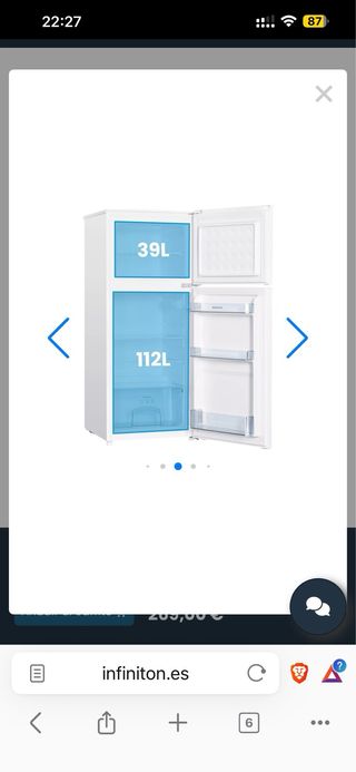 Nevera INFINITO blanca