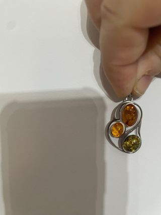 Colgante Plata Piedras Semipreciosas Ámbar