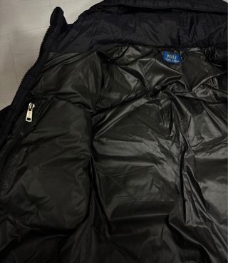 Abrigo Ralph Lauren Negro con Capucha