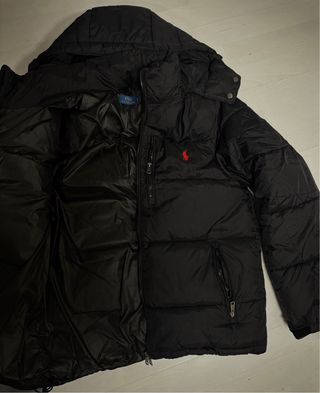 Abrigo Ralph Lauren Negro con Capucha