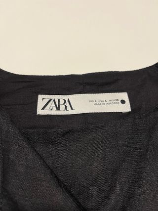 Chaleco Zara Lino Negro Talla L