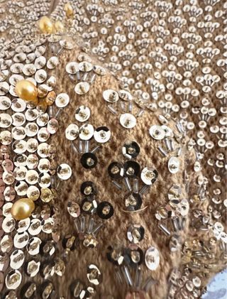 Chaqueta vintage lentejuelas doradas