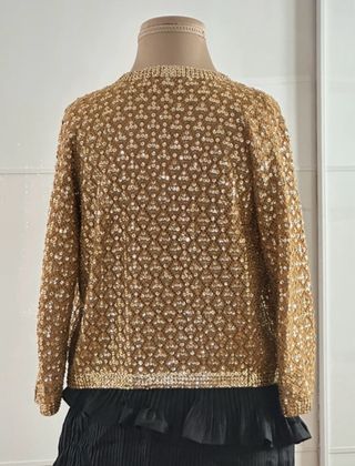 Chaqueta vintage lentejuelas doradas