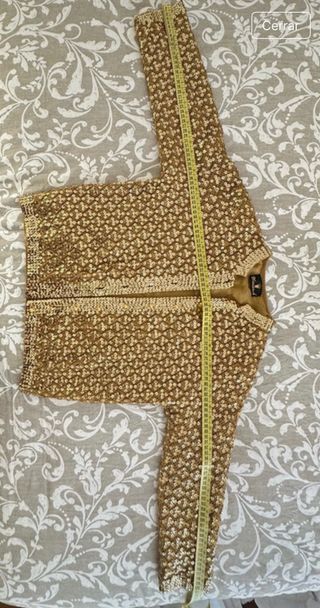 Chaqueta vintage lentejuelas doradas