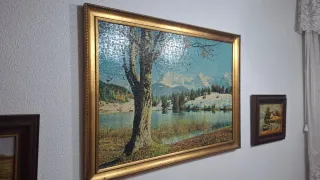 Cuadro decorativo paisaje pueblo