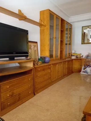 Mueble salón modular madera maciza