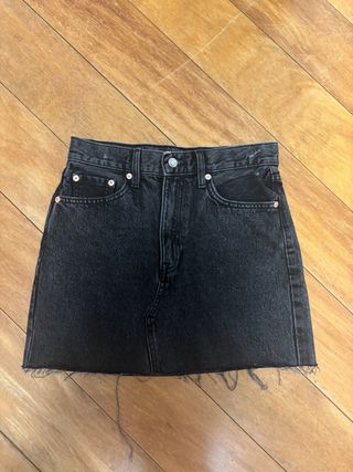 Falda vaquera negra Mango