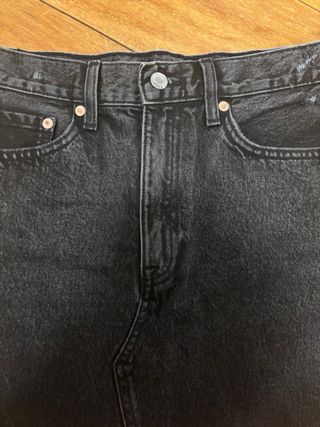 Falda vaquera negra Mango