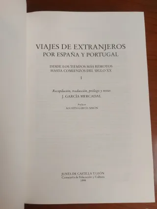 Viajes de extranjeros por España y Portugal, 1999.