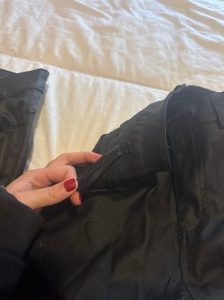 Pantalones de cuero negros