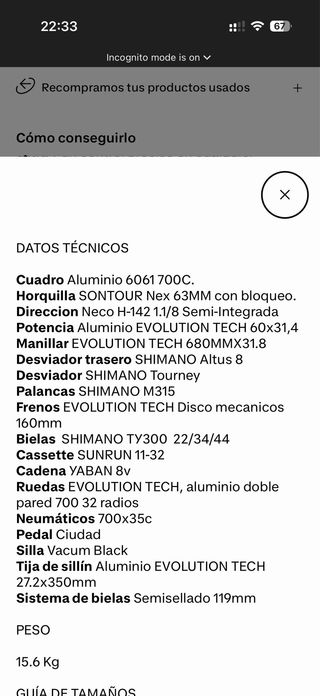 Bicicleta Cloot Adventure 7.2 Disc Negra