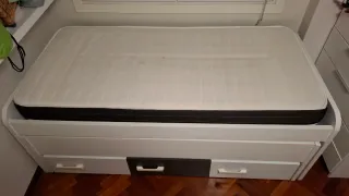 Cama nido blanca con cajones