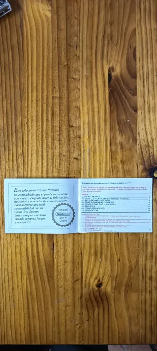 Manual Tetris Game Boy Nintendo