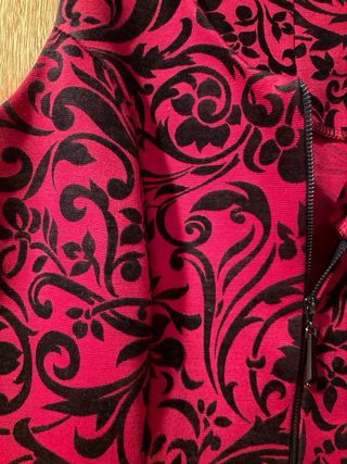 Elegante top fiesta rojo terciopelo cremallera