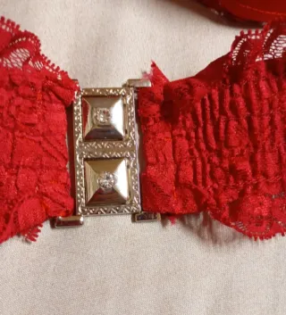 Cinturón de encaje elástico con hebilla