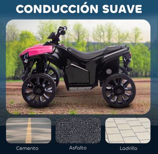Quad eléctrico infantil rosa
