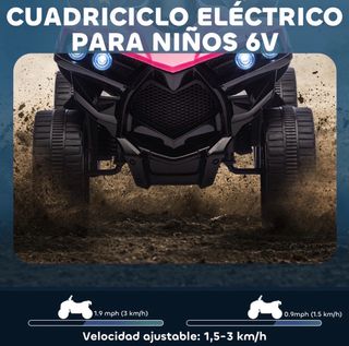 Quad eléctrico infantil rosa