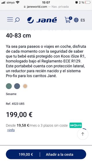 Silla de coche JANÉ Koos iSize R1