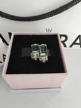 Pendientes Pandora Aro Plata y Circonitas