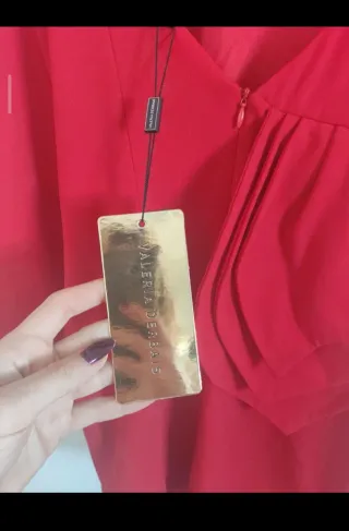 Vestido asimétrico rojo fiesta