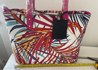 Twinset Borsa Donna Canvas Multicolor