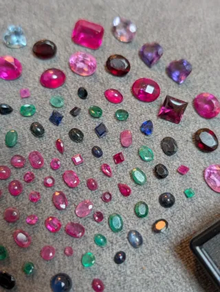 Lote piedras preciosas variadas